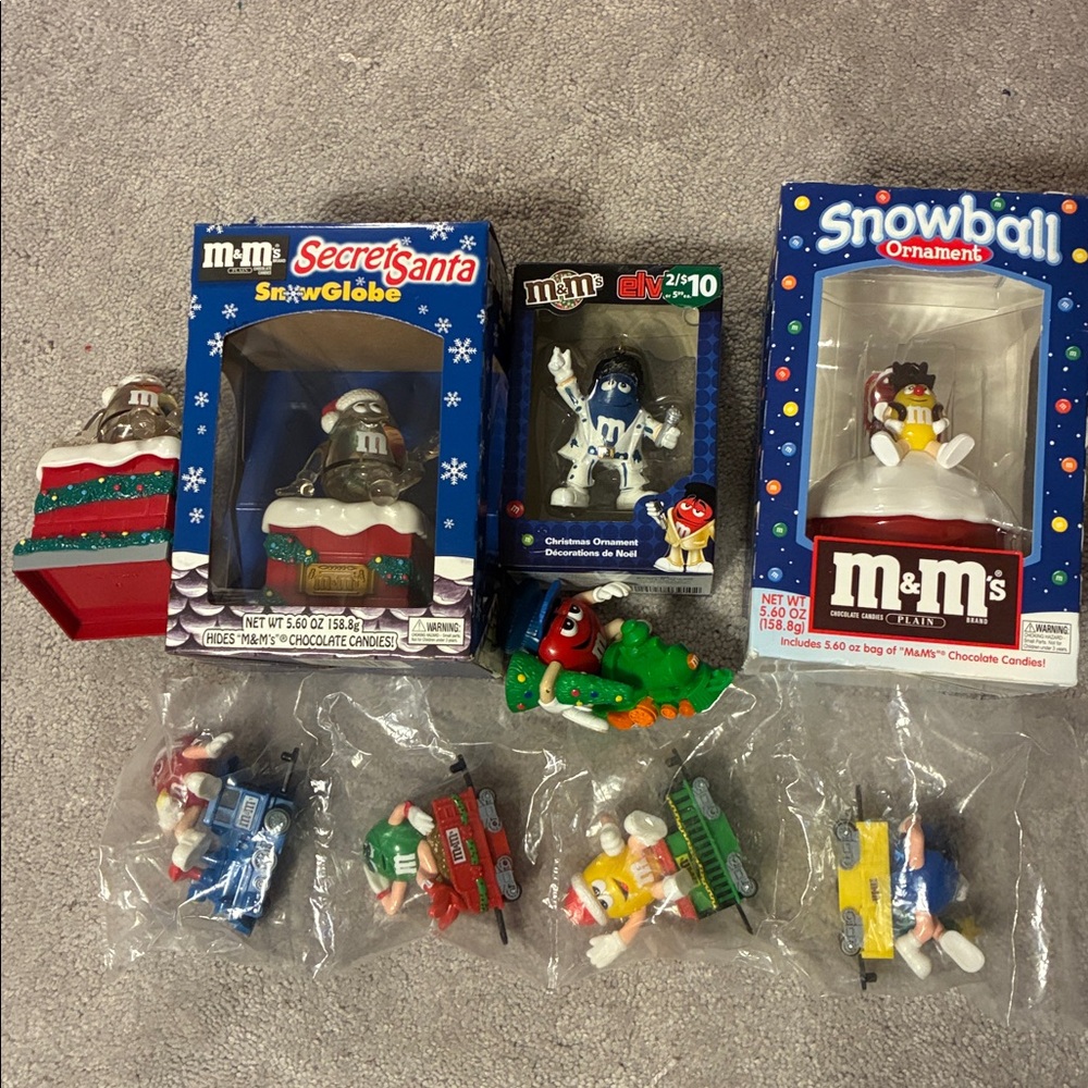 M&Ms Christmas collectibles